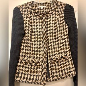 Cream/grey sweater jacket by Cabi